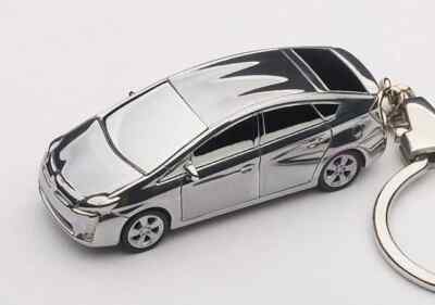 Toyota Prius 1/87 Model Car Keychain Keyring (Aluminum Casting) by