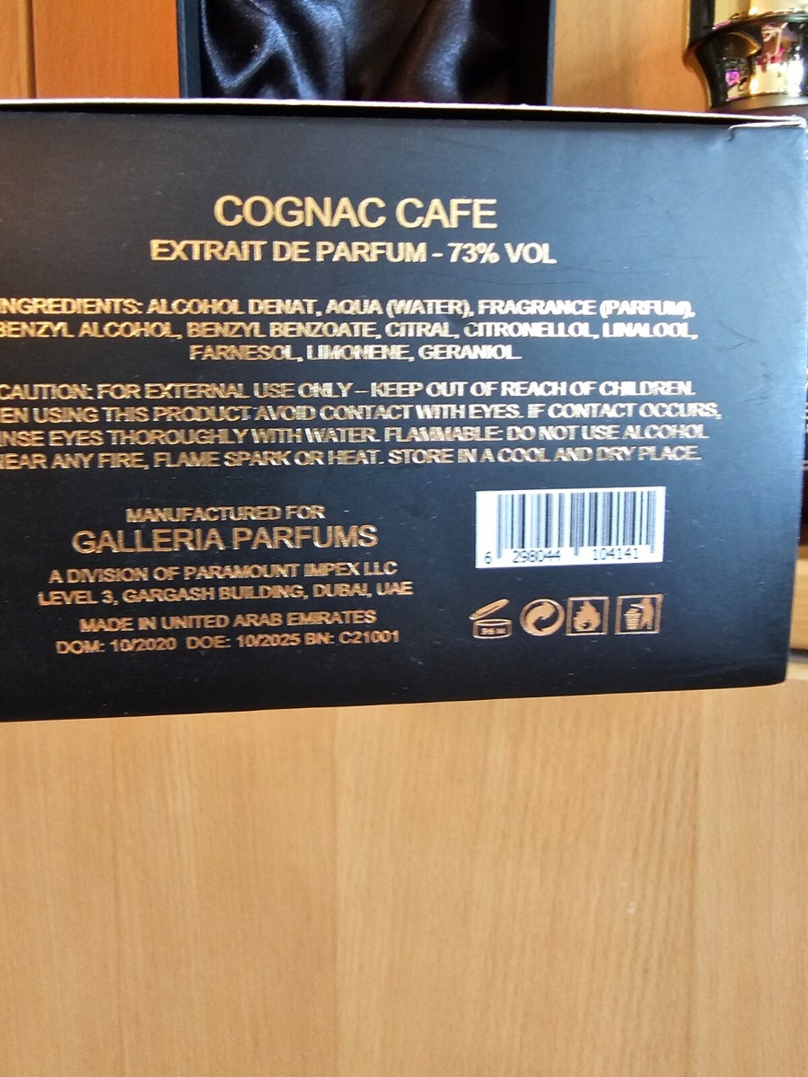 GALLERIA PARFUMS COGNAC CAFE | eBay
