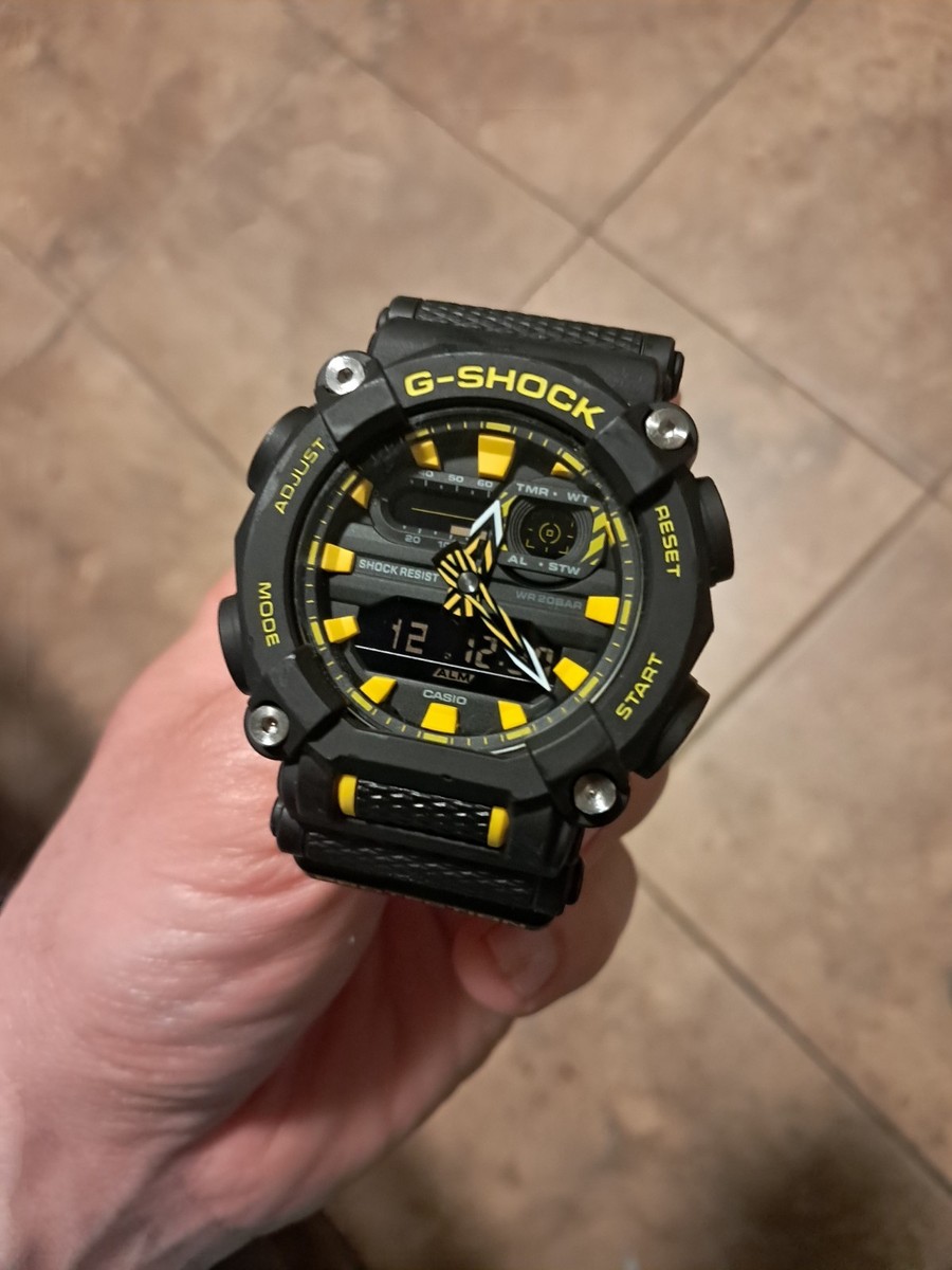 Yellow/black casio g shock wr20bar | eBay