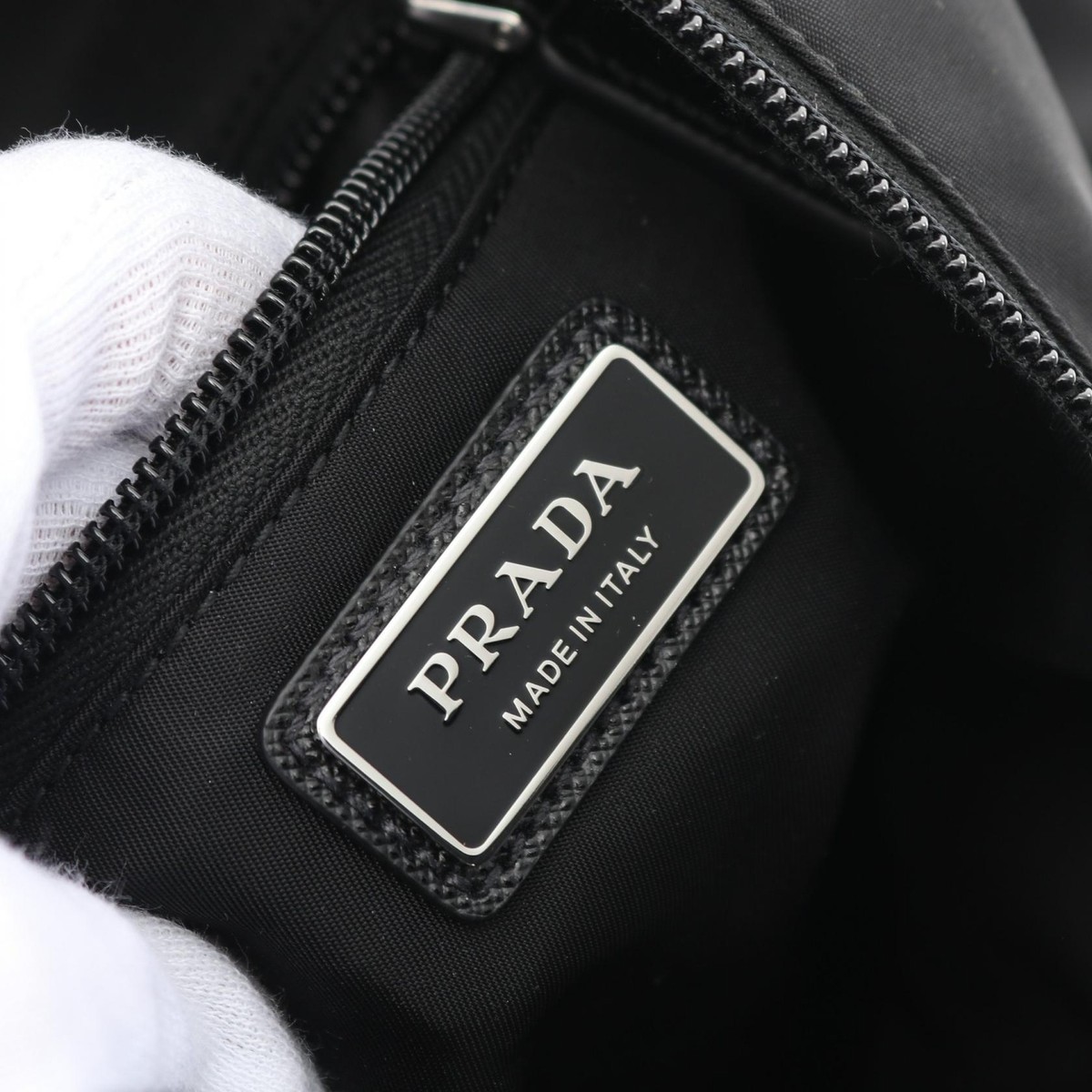 PRADA TESSUTO Waist bag 2VZ0922DMGF0002 Nylon Saffiano leather