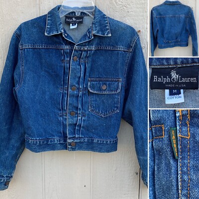 Vintage Ralph Lauren Denim Jacket Buckle Back Type 1 StyleUSA Made