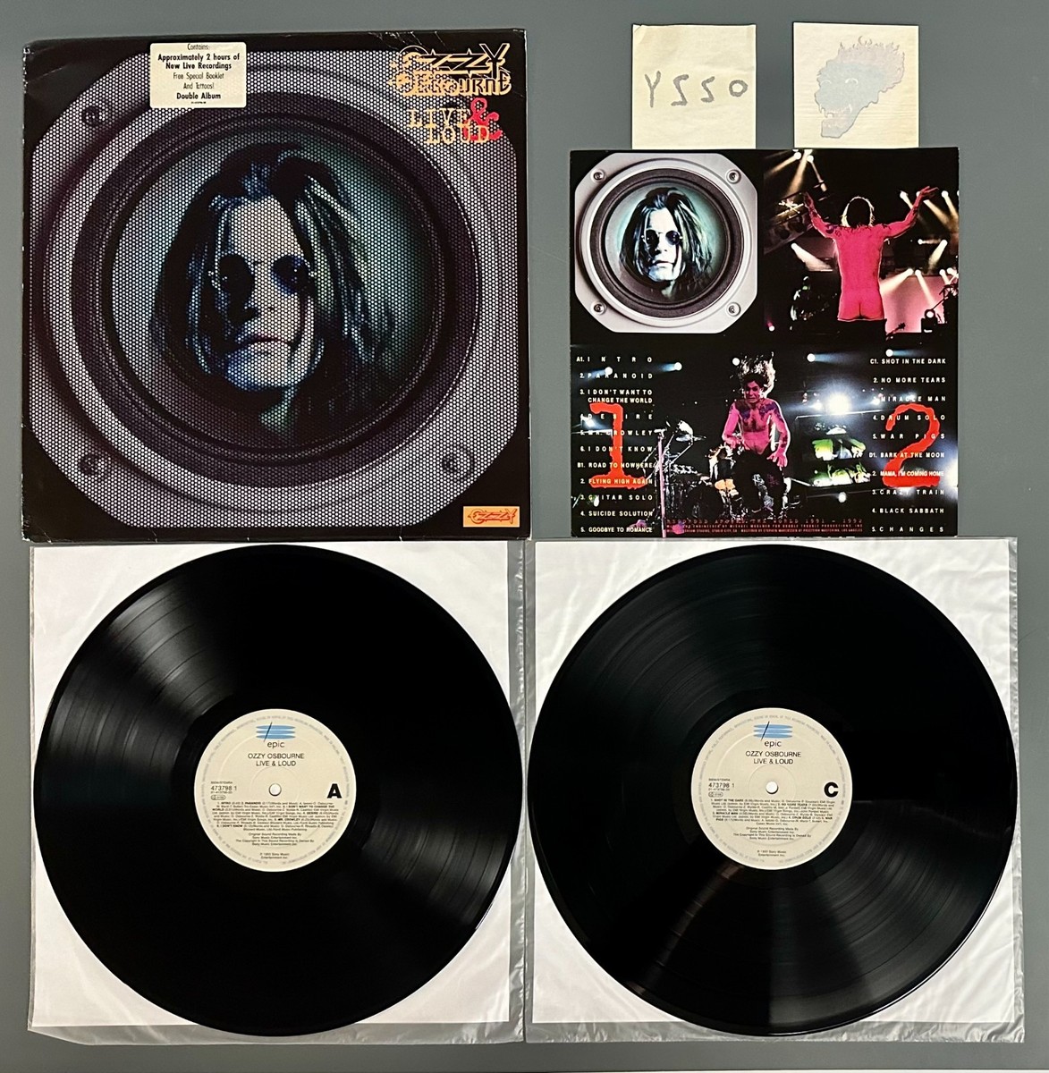 OZZY OSBOURNE - LIVE & LOUD 2 x LP 1993 ORIG EU PRESS Import w