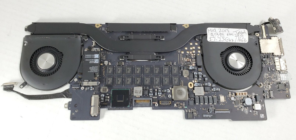 Logic Board A1398 EMC 2909 i7 2.5GHz 16GB Macbook Pro 15