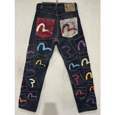 EVISU Multi Pocket Selvedge Denim Pants Men's Bottoms Size 32
