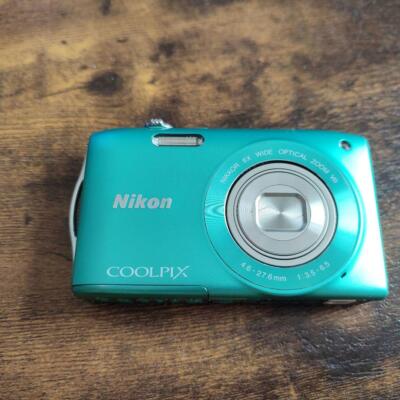 Nikon Digital Camera COOLPIX S3300 Mint green 6x zoom 16MP Makeup