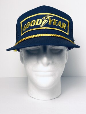 Vintage GOODYEAR Rope Hat Trucker Cap Snapback Swingster #1 in