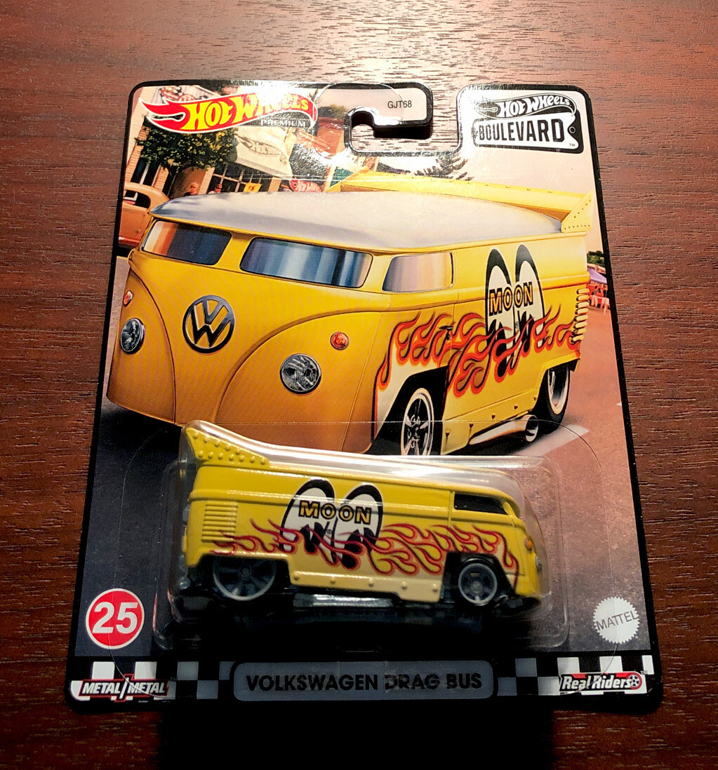 HOT WHEELS PREMIUM BOULEVARD VOLKSWAGEN DRAG BUS MOONEYES