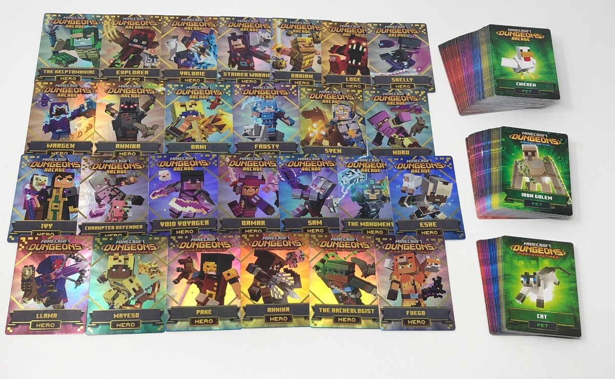 Minecraft Dungeons Arcade Cards Series 4 COMPLETE SET (#1 - #143