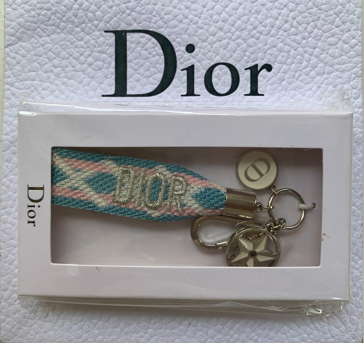 DIOR ACCROCHE-SAC HANDBAG HOOK Logo Keychain in Gift Box | eBay