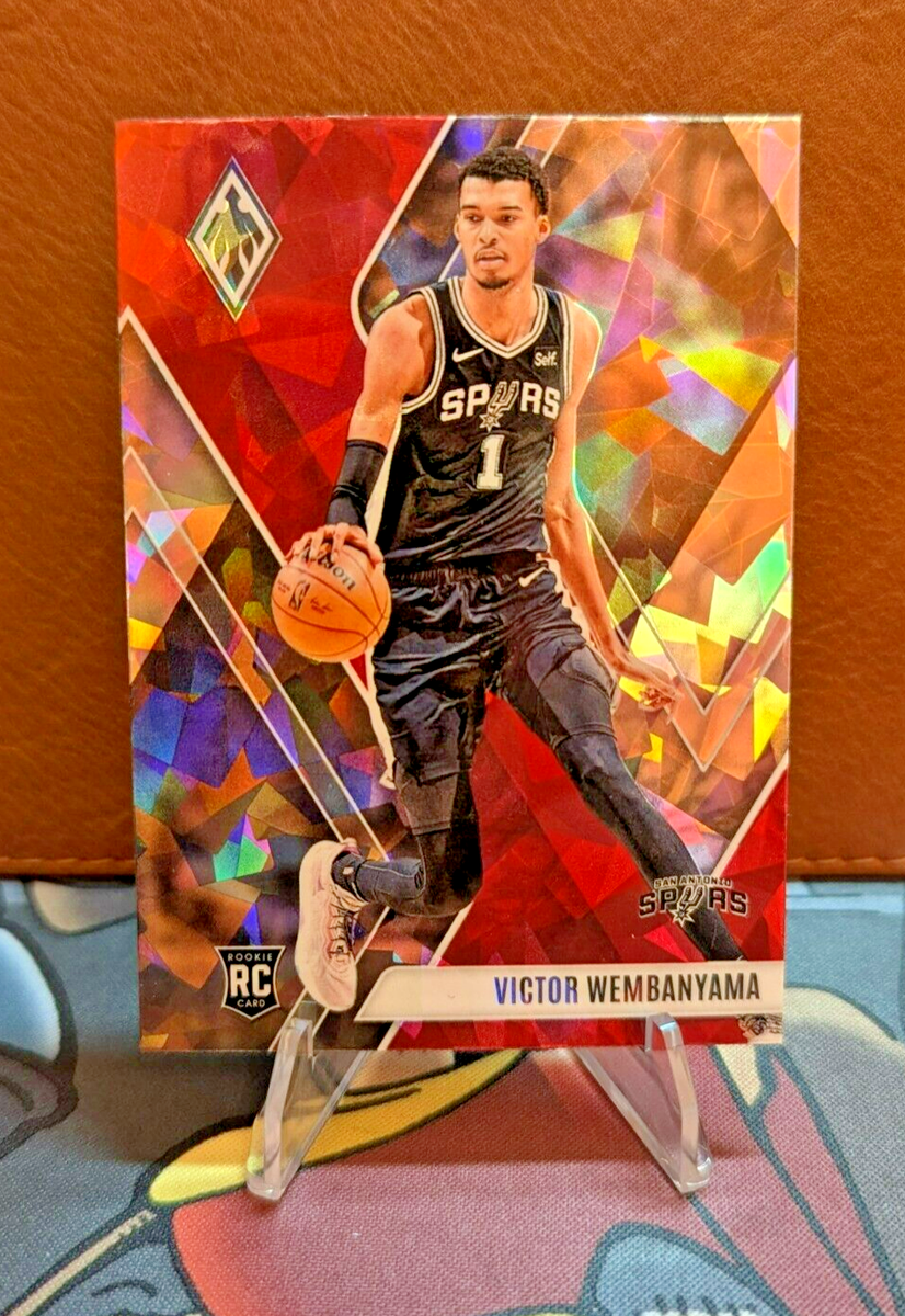 2023-24 Panini Phoenix VICTOR WEMBANYAMA Red Cracked Ice Rookie RC