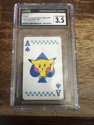 Pipipi Adventure Pikachu Ace Of Spades Cgc 3.5 Pop 1 Very Rare