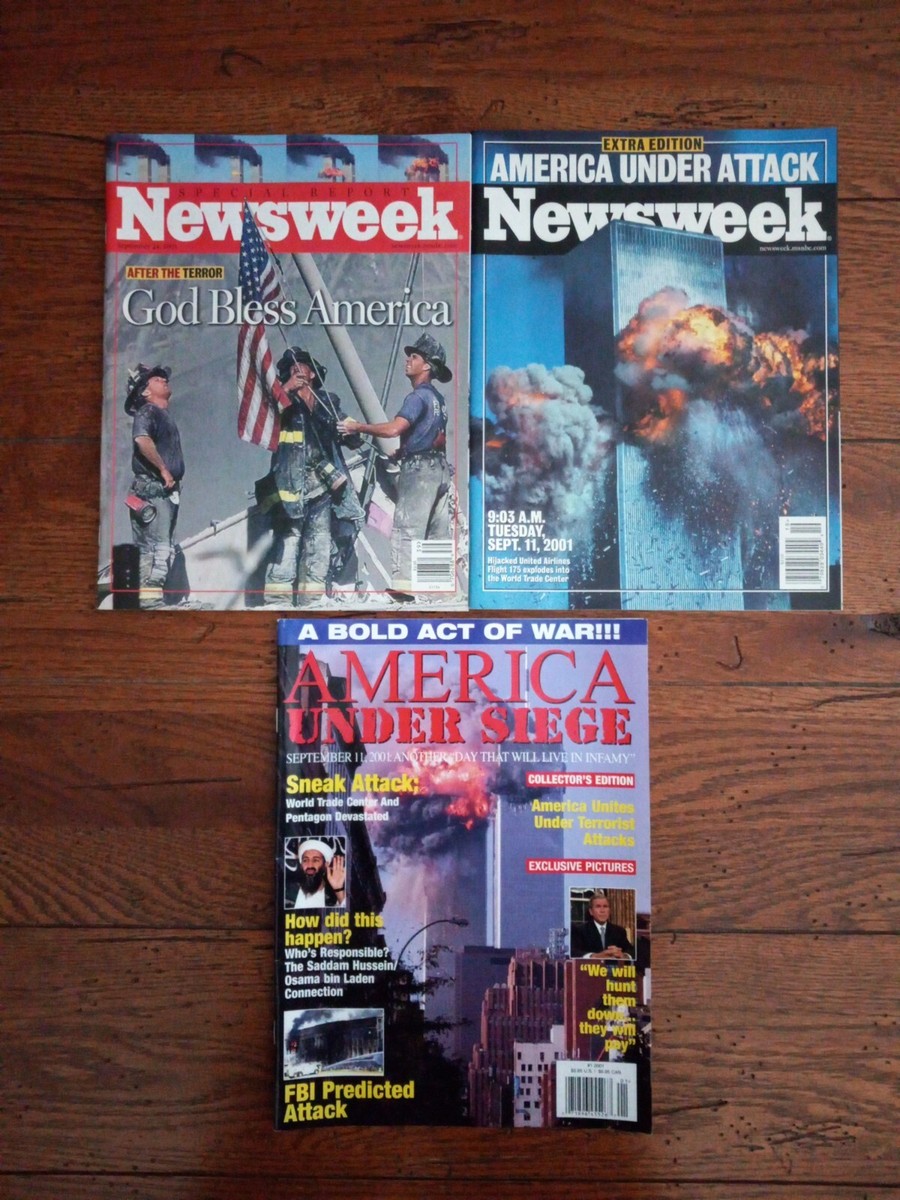 Lot Of 3 SEPTEMBER 11th, 9/11- SPECIAL EDITION MAGAZINES/NEWSWEEK