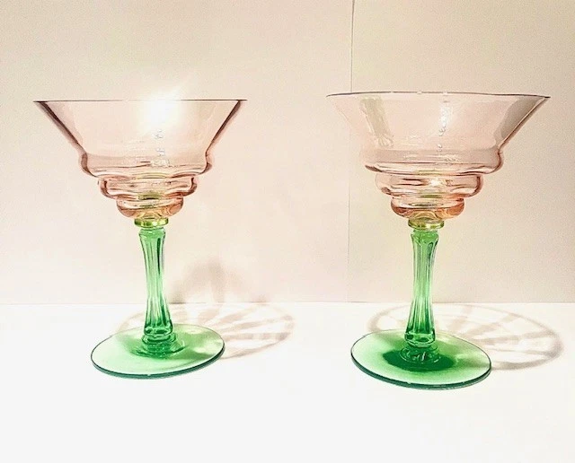 depression glass stemware products for sale | eBay