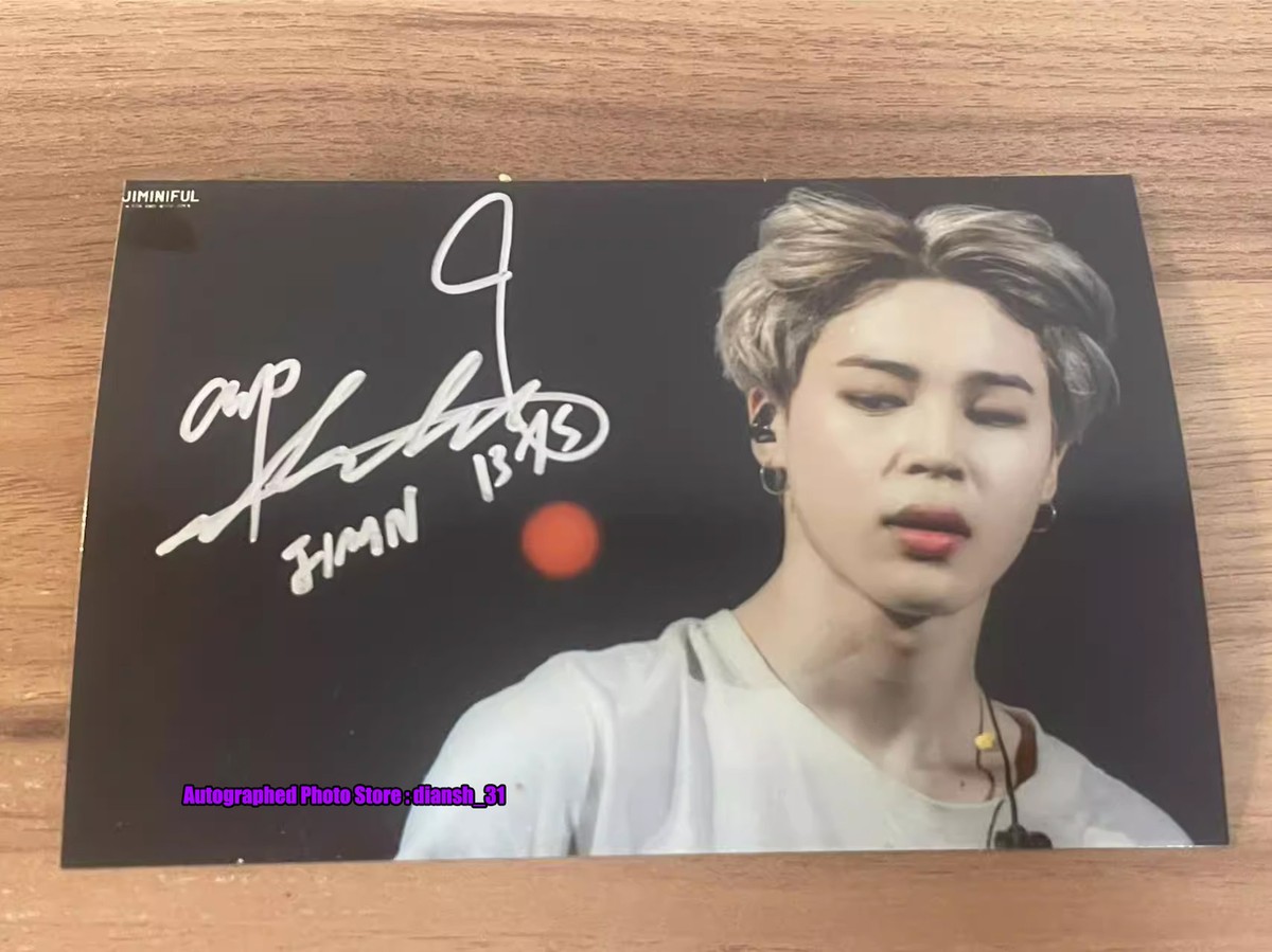 BTS JIMIN Hand Signed Photo Autographed PHOTO K-POP Collection