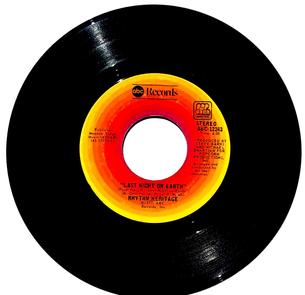 RHYTHM HERITAGE - Theme From Rocky / Last Night On Earth - Vinyl