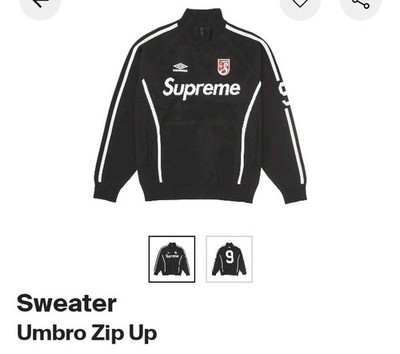 Size L - Supreme x Umbro Zip Up Sweater (Black) | eBay