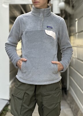 Patagonia Women's ReTool SnapT Fleece Jacket Tailored Grey Tan