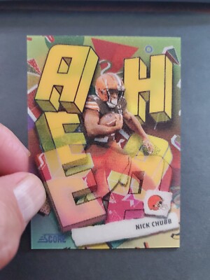 Nick Chubb 2024 Score Step Ahead Rare Case Hit Football Card