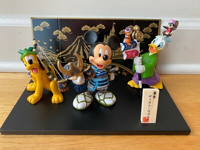 Tokyo Disney Resort Figure Doll Samurai Shogun Mickey Donald Pluto