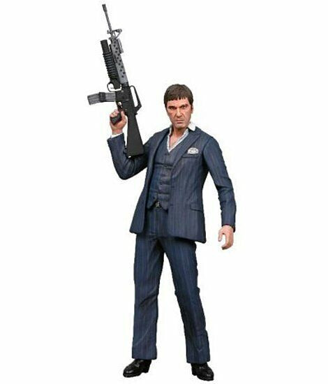 SCARFACE Tony Montana blue suit 45cm action-figure Neca | eBay