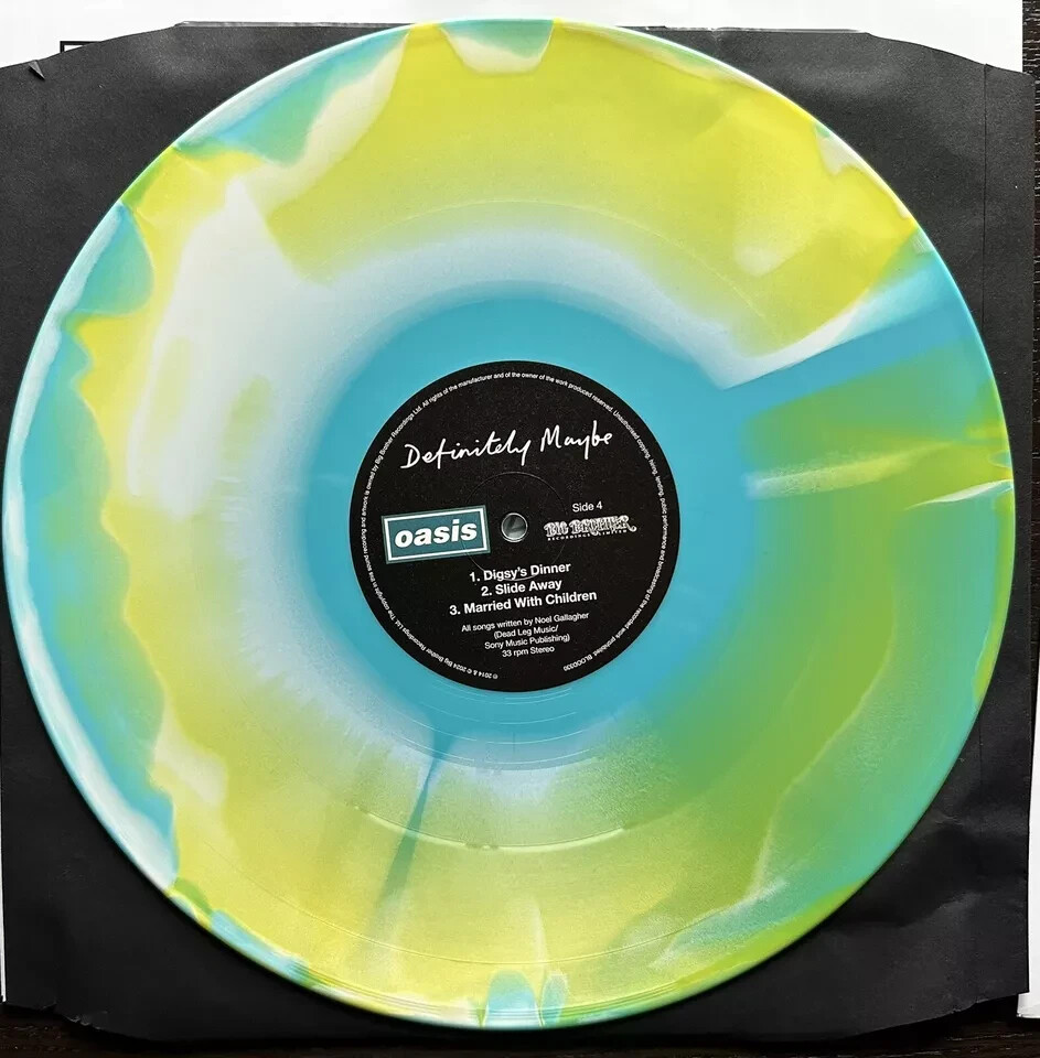 OASIS Definitely Maybe LIMITED NUMBERED 2LP YELLOW BLUE /15000