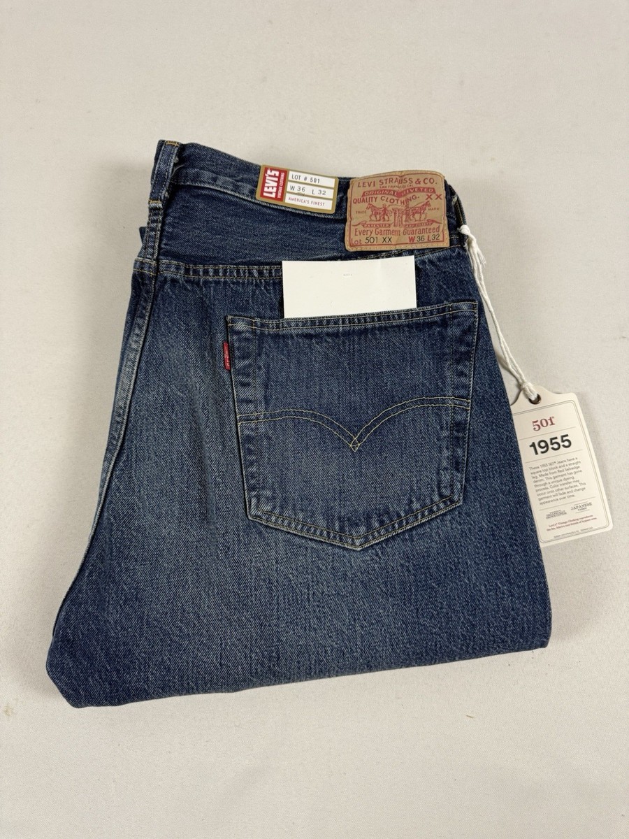 LEVIS VINTAGE CLOTHING LVC 1955 501 SELVEDGE JEANS ROCKLAND 36X32