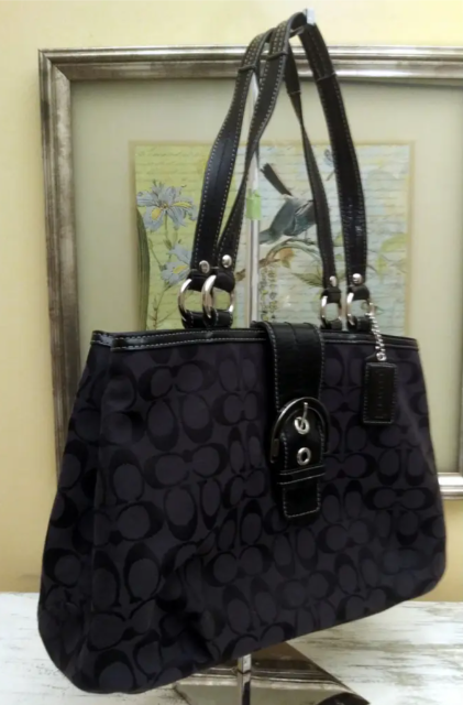 Coach Vintage F18750 Soho East West Signature C Canvas Shoulder