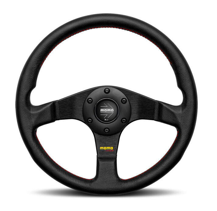 MOMO Tuner Steering Wheel 320mm – Black Leather Black Spokes NEW