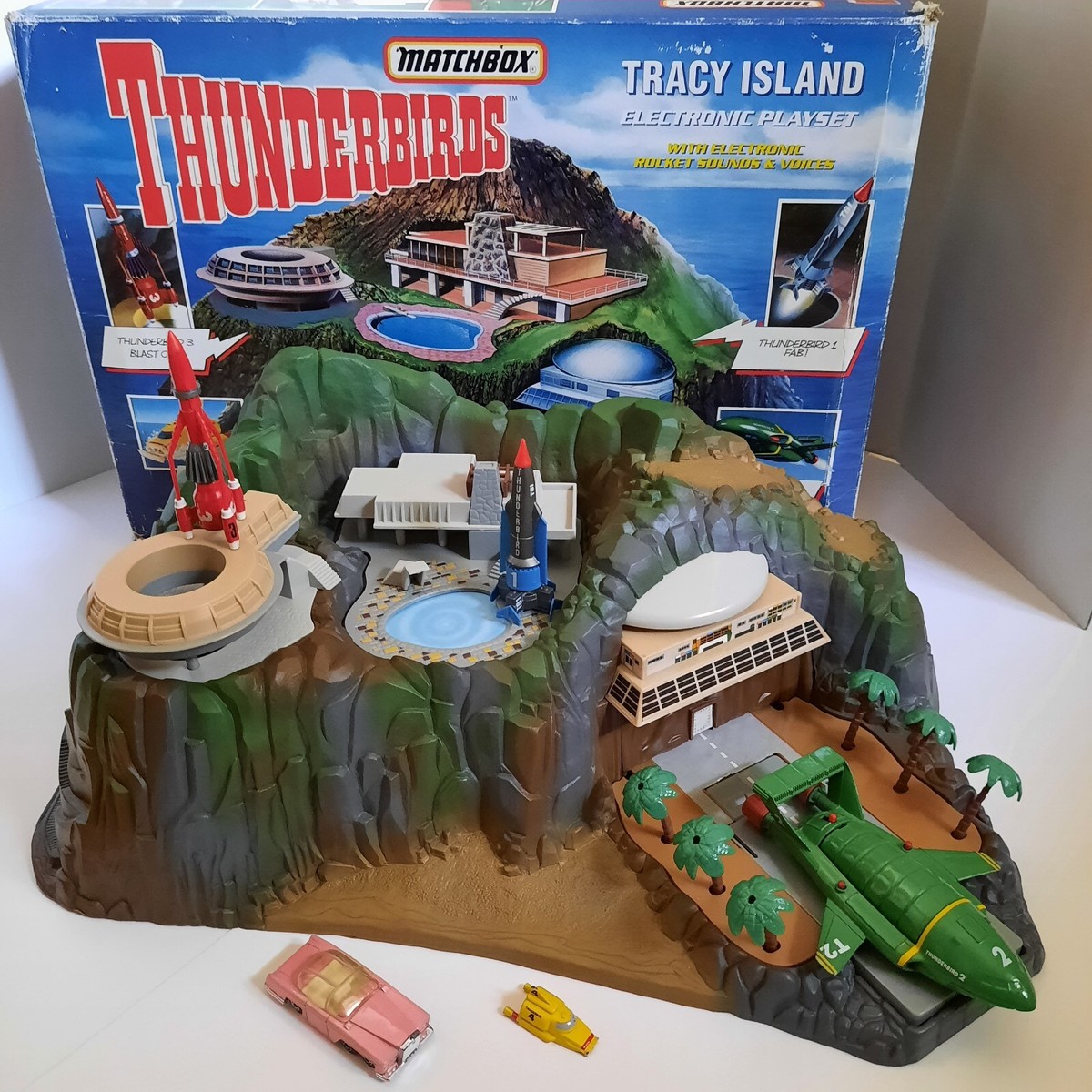 THUNDERBIRDS Tracy Island Matchbox PLUS Rockets TB1 TB2 TB3 TB4