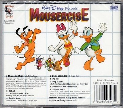 NEW SEALED Mickey Mouse 1980s Mousercise CD 1995 Walt Disney