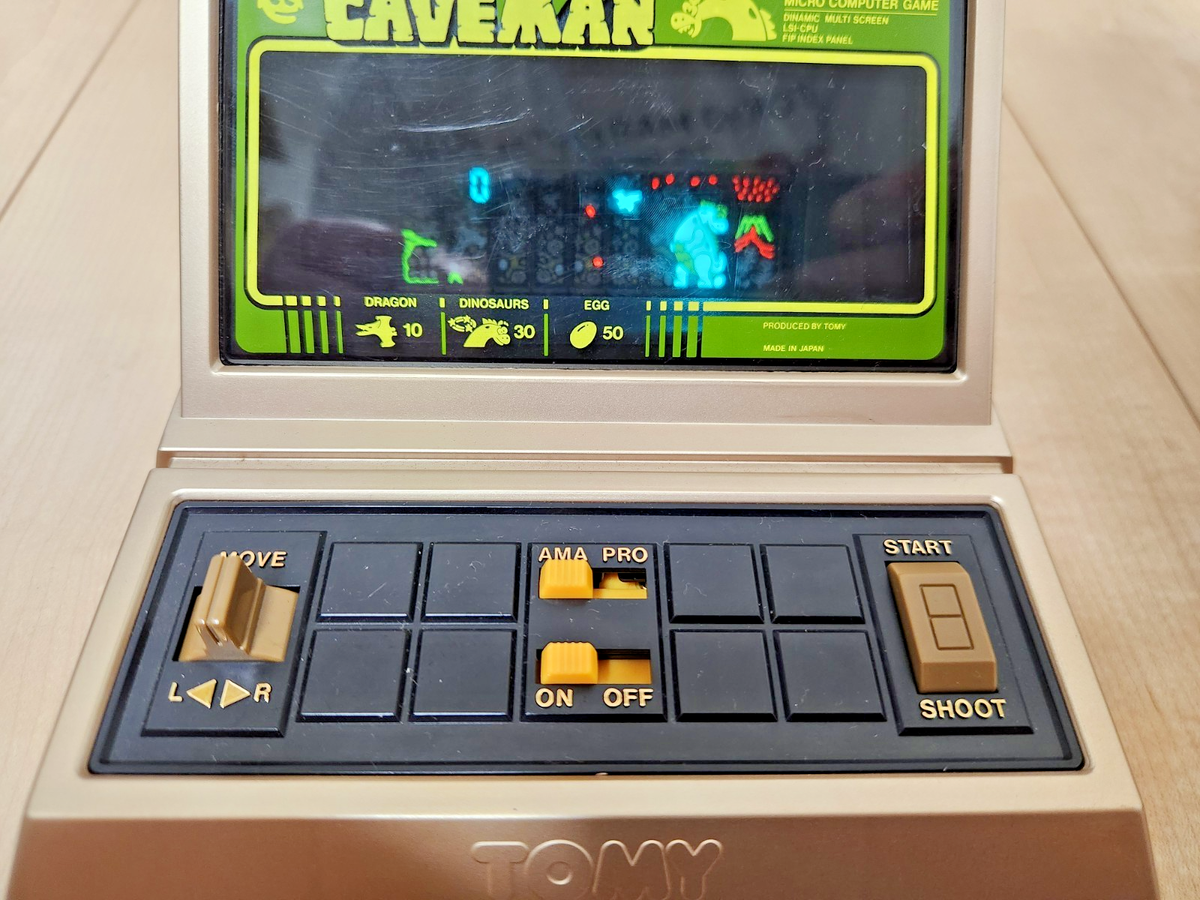 Vintage Tomy Caveman LSI Game Japan 1980s Portable Handheld Game