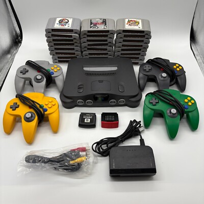 Nintendo 64 N64 Console Region Free - select Bundle- 1-4Controller