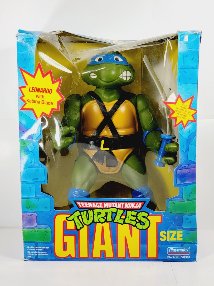 Vintage 1989 Teenage Mutant Ninja Turtles Giant Size 13” Leonardo