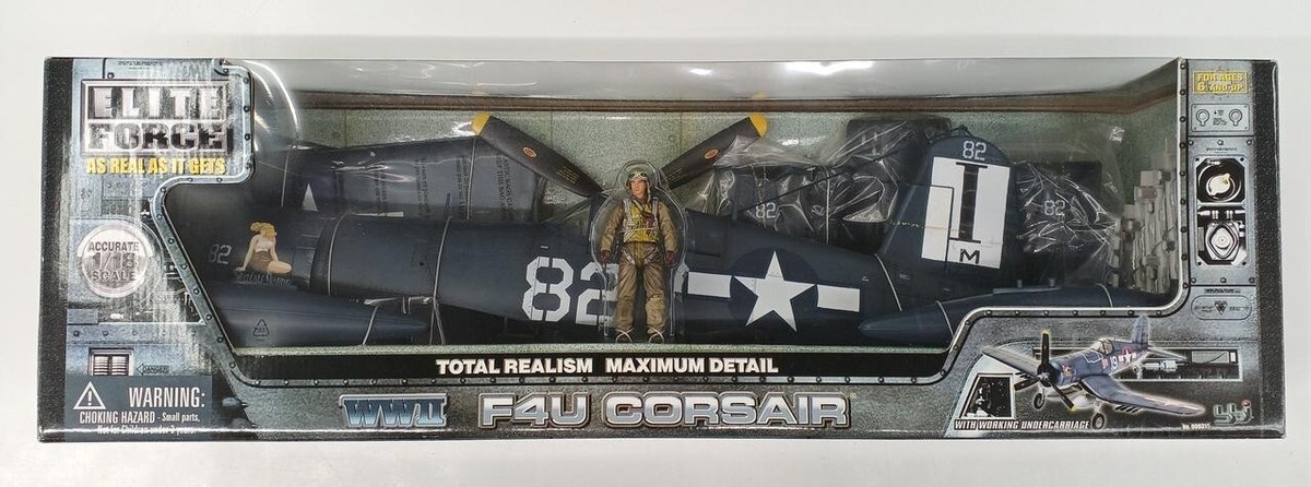 2005 Elite Force WWII F4U Corsair Plane 1/18 Scale Free Shipping