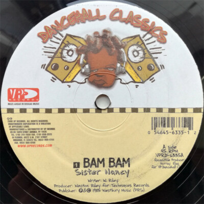Sister Nancy Bam Bam Stalag 12インチレコード Sister Nancy - Bam Bam 12