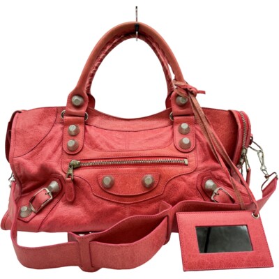 Auth BALENCIAGA The Giant City 2WAY Hand Bag 173082・6634 Pink