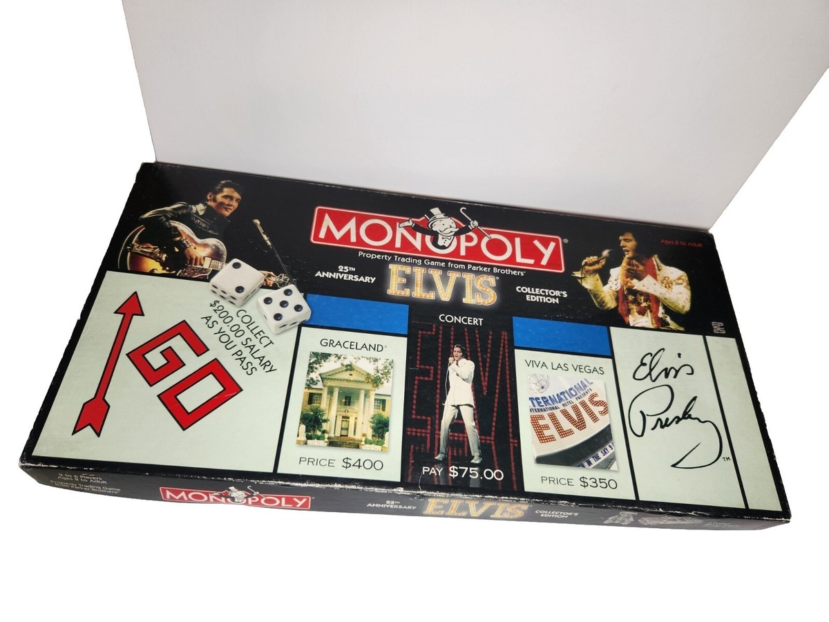Parker Brothers Monopoly Elvis 25th Anniversary Collector's