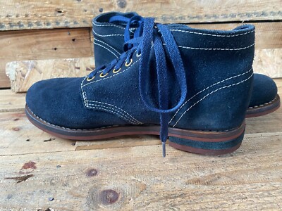 Visvim brigadier mid folk blue suede boots, japan harajuku sz US 8