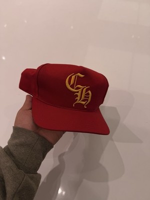 Chrome Hearts CH Logo Trucker Red Yellow Baseball Cap Snapback