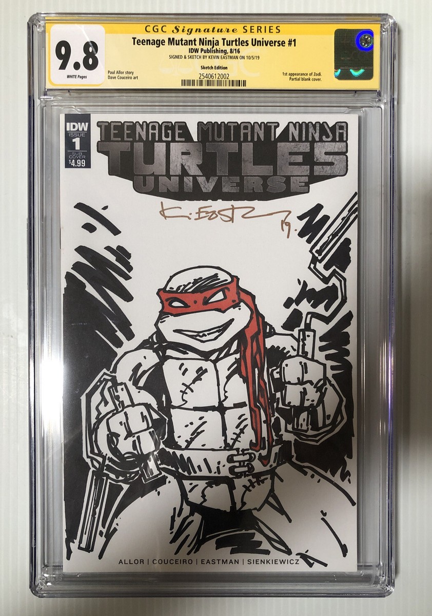 Kevin Eastman Signed Sketch Michelangelo Teenage Mutant Ninja
