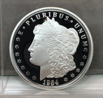 1964 Morgan Cook Islands One Dollar .999 Silver Token Medal ~ 15.5