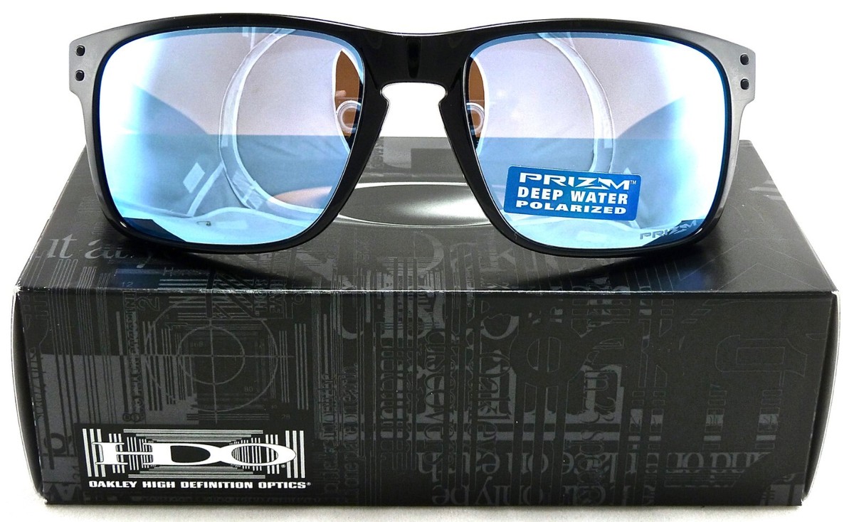 NEW Oakley Holbrook Sunglasses Black l Prizm Deep Water Polarized
