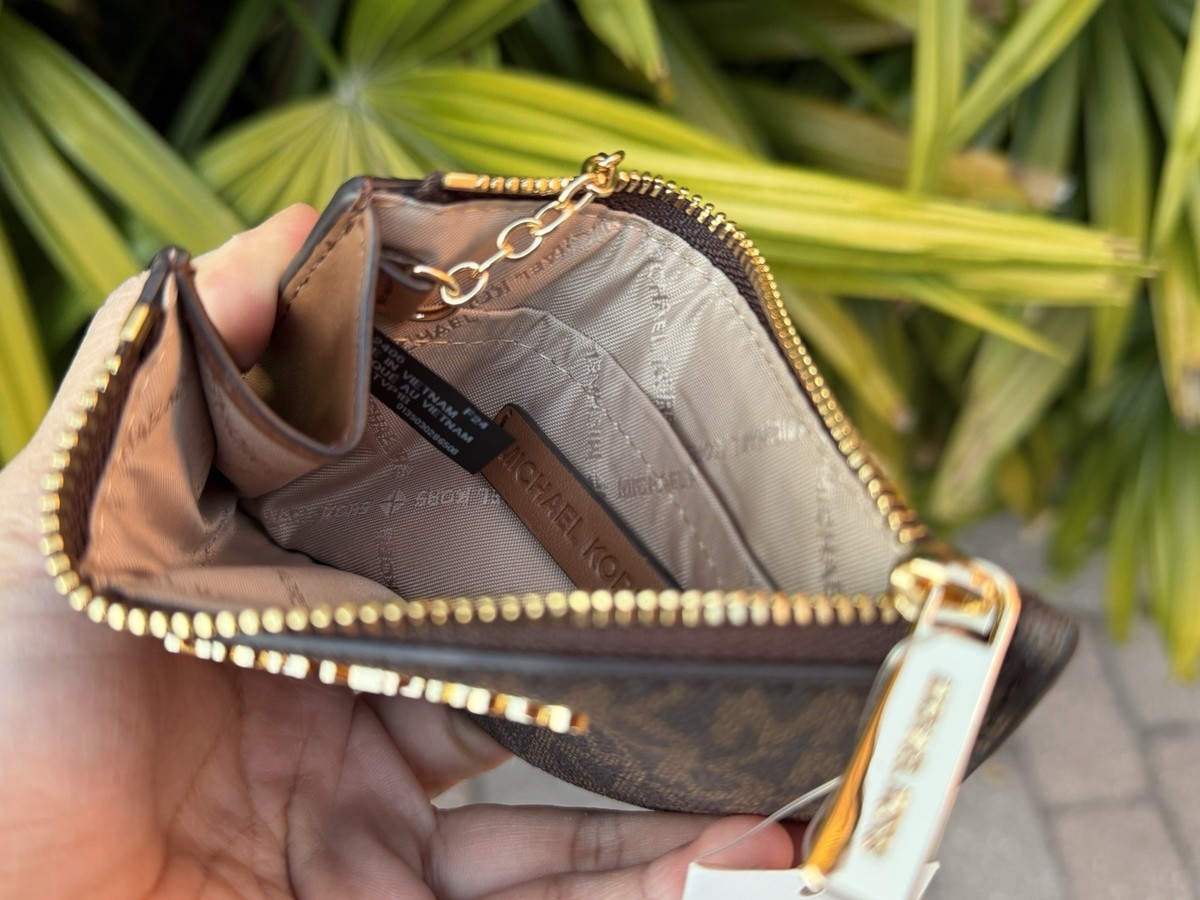 Michael Kors Jet set Travel SM Coin Pouch ID Key Holder Wallet MK