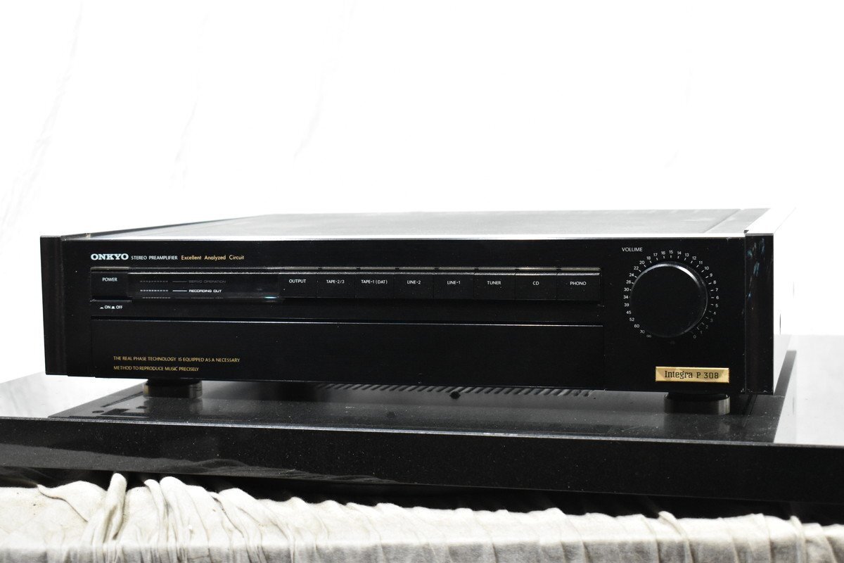 Onkyo P-308 Integra Stereo Black Preamplifier Control Amplifier