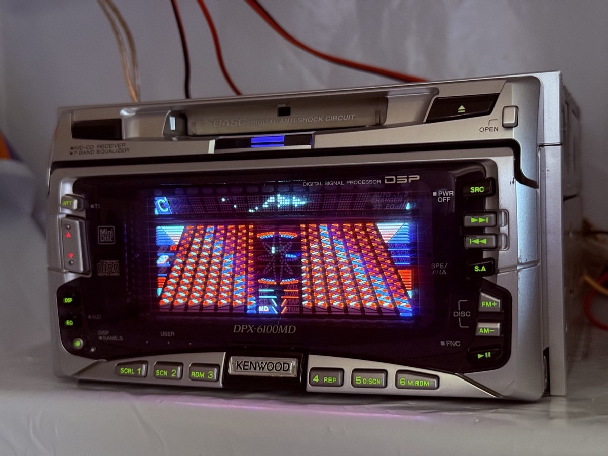 KENWOOD DPX-6100MD 2DIN CD MD JDM Car Audio w/ External Bluetooth