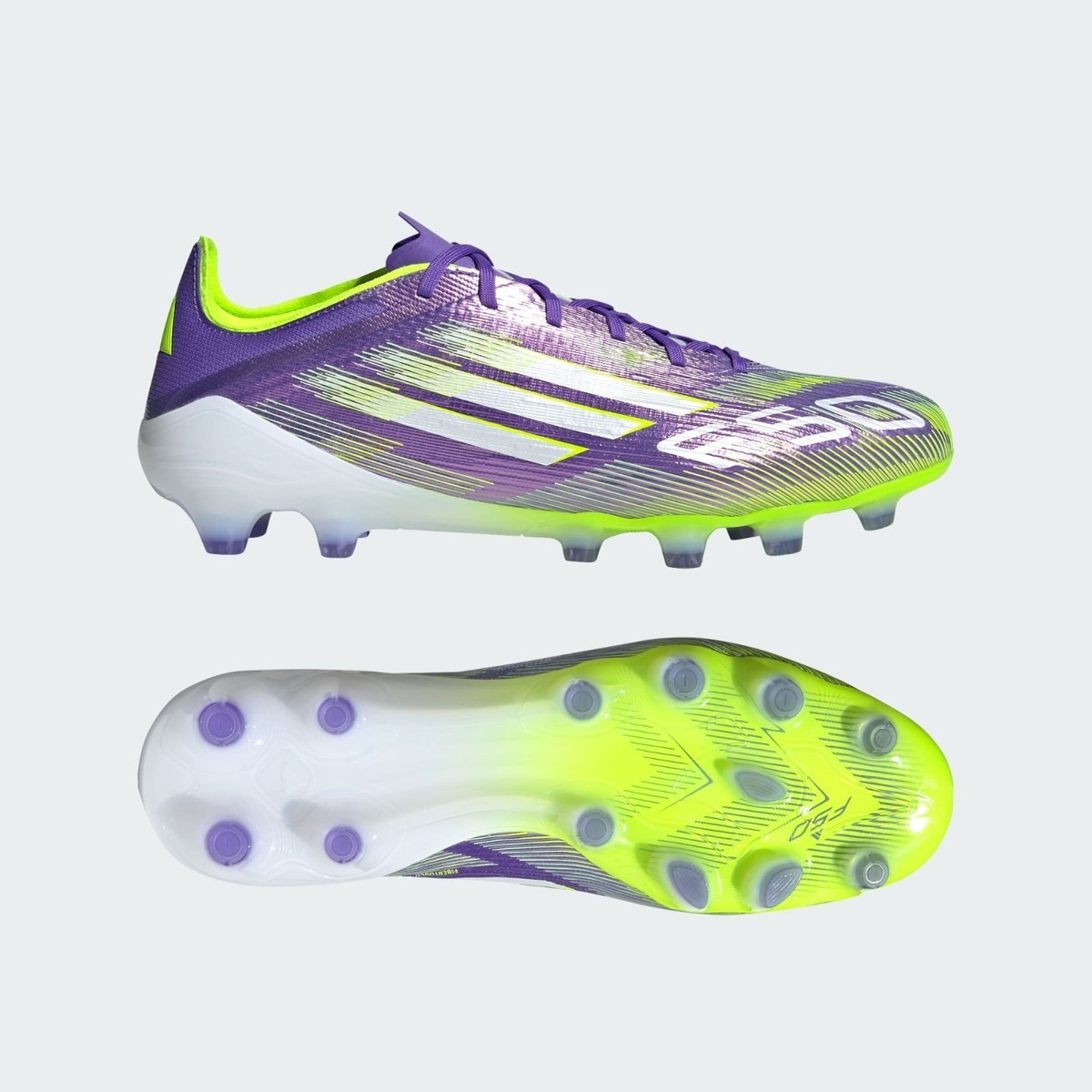 adidas F50 PRO HG/AG JAPAN JR4396 Purple Rush Cloud White Soccler