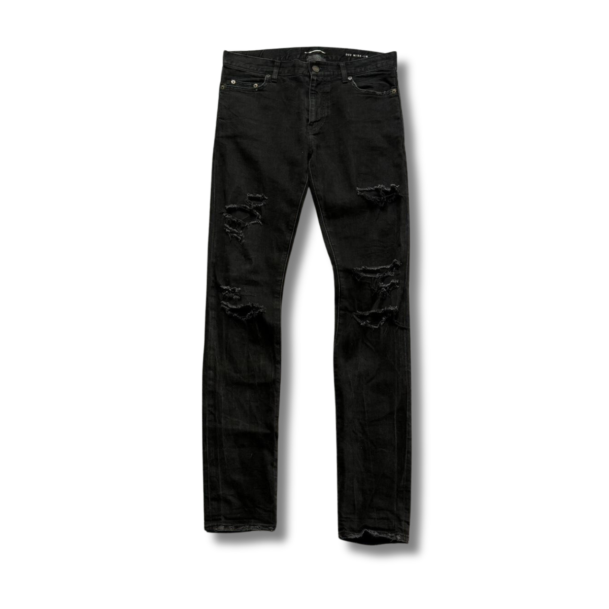 Men's Saint Laurent 2015 D02 Japan Slim Distressed Black Jeans