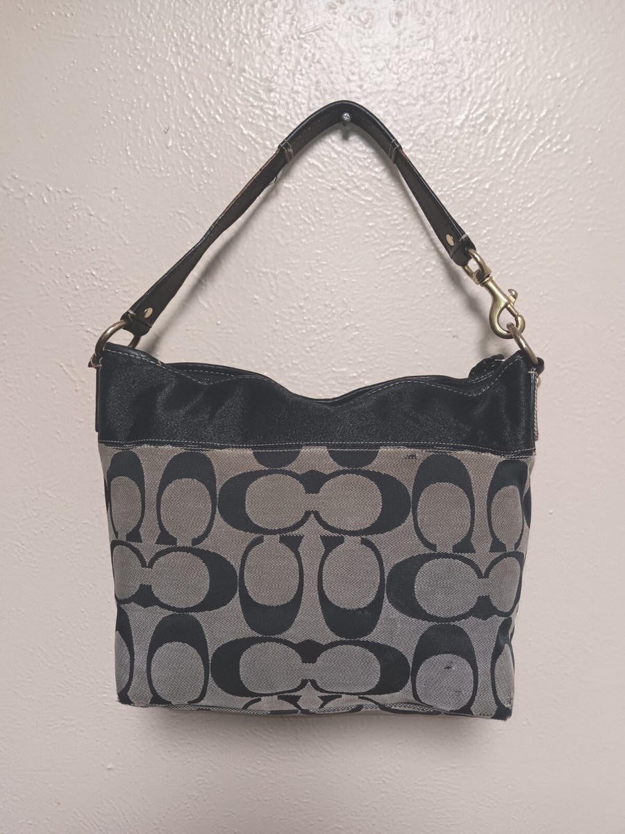 Coach Signature Canvas women Brown and Black Ergo Hobo Bag Type