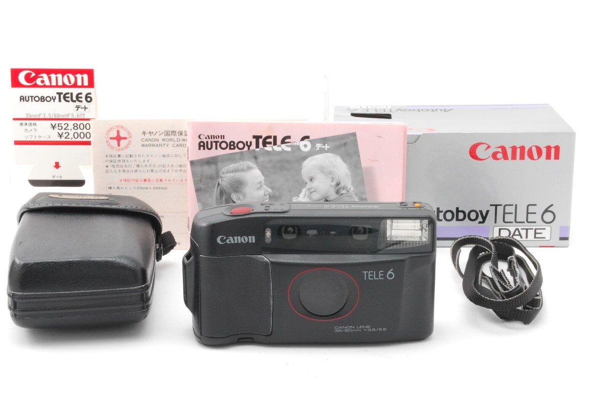 キャノン Autoboy TELE 6 DATE 元箱 国際保証書 動確 美品+ キャノン