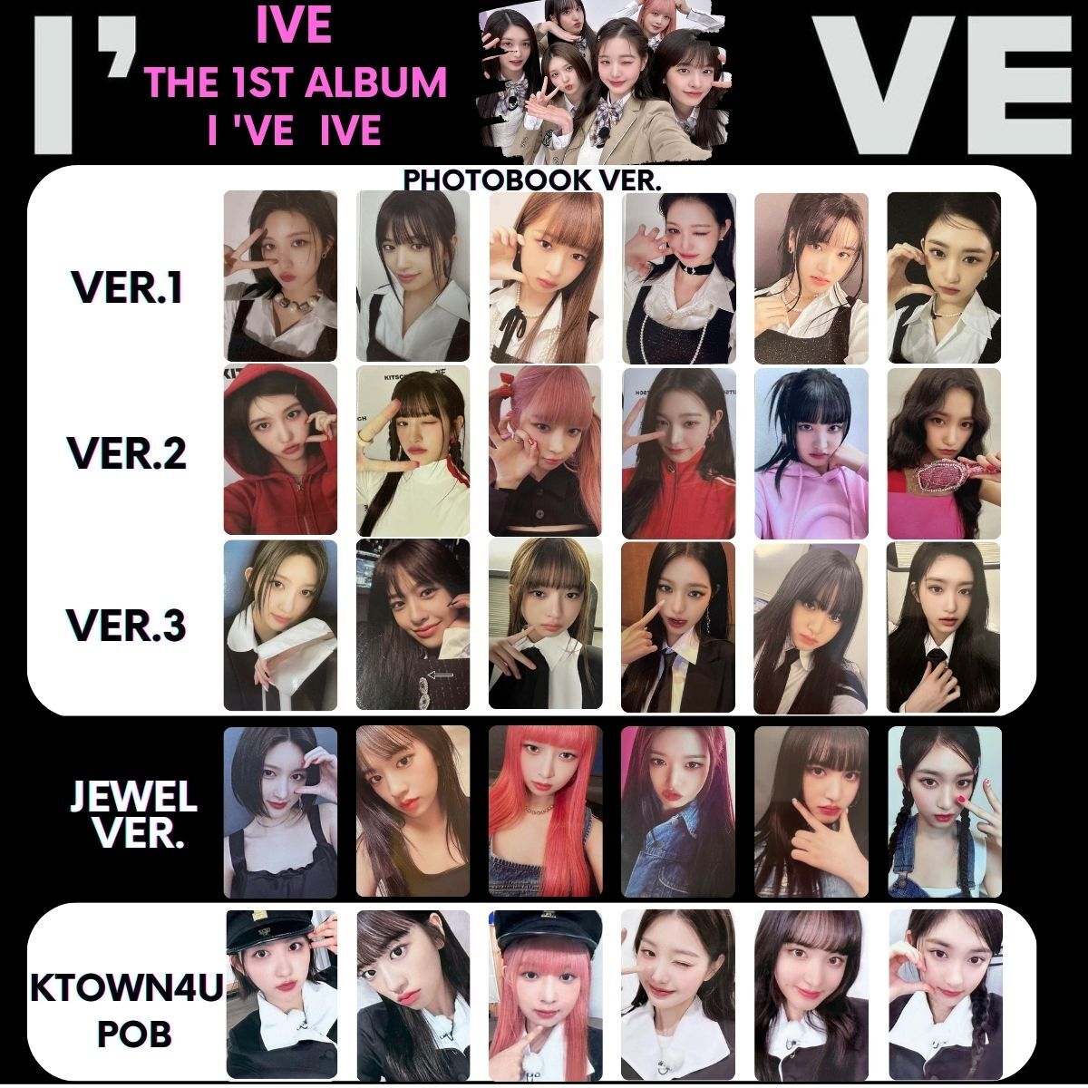 IVE Photocard I'VE IVE 1st Album PHOTOBOOK Ver. photo card